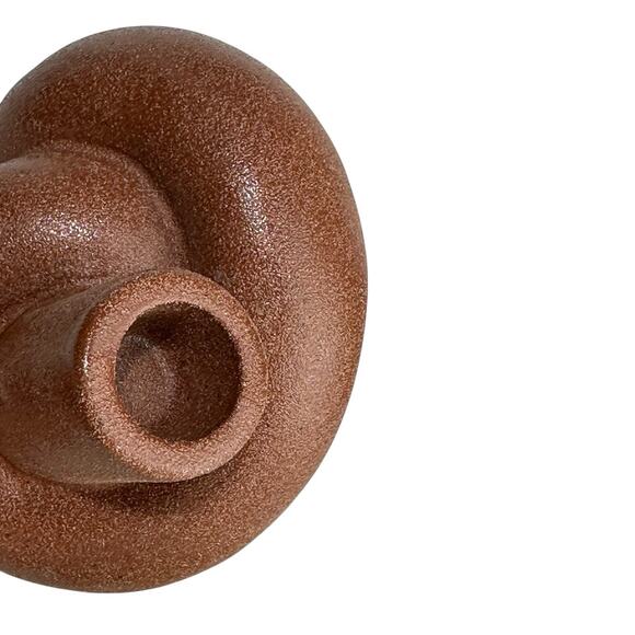 47 & Main Brown Knot Ceramic Modern Candle Holders Set of 2 Sculptural Decor - Picture 8 of 12